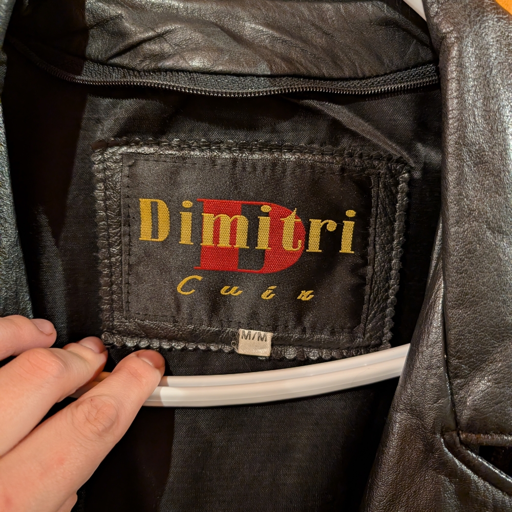 Vintage Cuir Dimitri Black Leather Women's Jacket - Picture 8 of 12